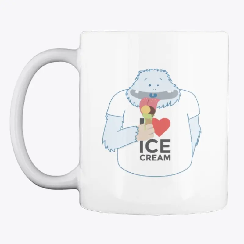 I Heart Icecream Yeti - Bigfoot tshirt